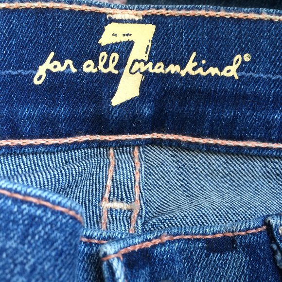 Seven 7 For All Mankind Womens Straight Leg Jeans 24 x 32 Low Rise Stretch NWT - Picture 10 of 12